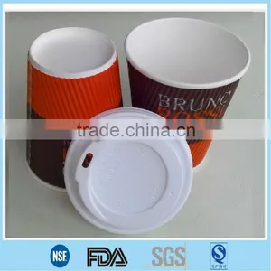 Disposable Ripple Paper Cup, Ripple Paper Cup With Lid, 12oz Black Ripple Paper Cup thumbnail-1