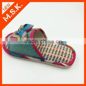 Breathable Open Toe Bowknot Lady Slipper thumbnail-3