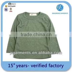 Wholesale Girl's Plain Customise Long Sleeve T Shirts With Any Logo thumbnail-1