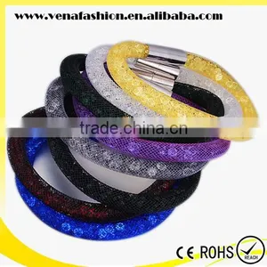 Newest Magnetic Cross Wrap Mixed Crystal Bracelet thumbnail-1