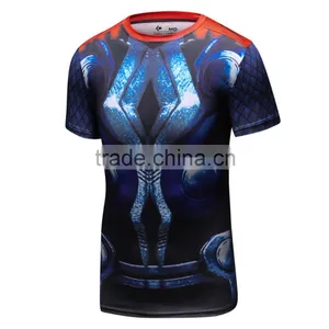 Cool Marvel Movies Thor Costume The Dark World Superman High Elastic Quick Dry Fit Compression Shirt Wholesale Workout Clothing thumbnail-1