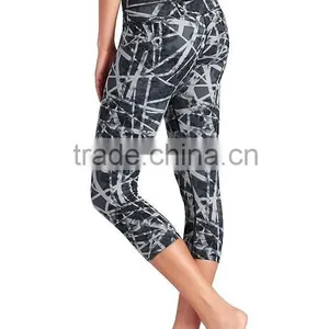 2016 Cheap Wholesale Ladies Capri Pants Nylon Spandex Women Sexy Running Yoga Pants thumbnail-4