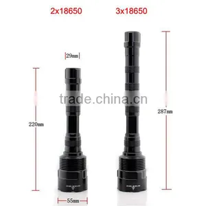 C8-3T6 Rechargeable 3*XML L2 T6 LED Hight Brightest Flashlight 3800LM Police Xml t6 Flashlight thumbnail-4