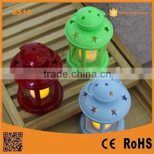 2015 Promotion Poppas BS10 Colorful Candle Holder Plastic Christmas Decorative Led Hurricane Lantern thumbnail-1