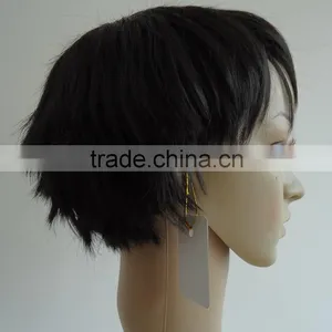 Cheap Fashion Synthetic Hair Short Wig Black Color thumbnail-5