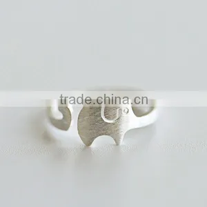 Fashion 925 Sterling Silver Drawing Elephant Ring Sterling Silver Jewelry Wholesale Jewelry Accessories thumbnail-1