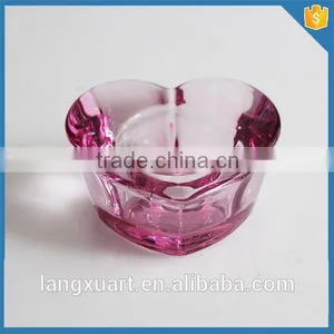 Colorful Heart Shaped Glass Candle Holder thumbnail-1