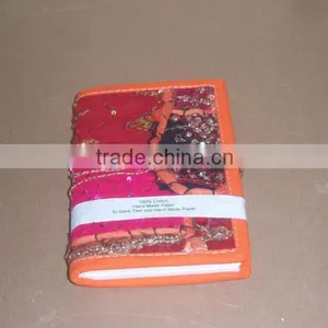 Patchwork Fabric Texile Handmade Paper Notebooks and Journals thumbnail-1