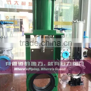 Cast Iron Slurry Knife Gate Valve With Pneumatic Cylinder thumbnail-1