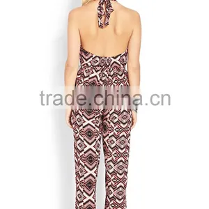 Women Playsuits Wholesale Retro Pattern Printing Jumpsuits/playsuits Women Sexy Jumpsuits thumbnail-4