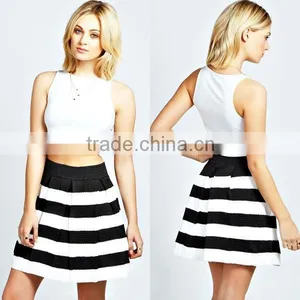 2014 Striped Mini Skirt For Woman thumbnail-1