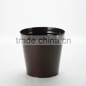 High Quality Black Iron Home Round Trash Can thumbnail-1