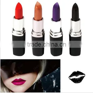 Wholesale High Quanlity Sexy Safe Black Purple Colors Brands Natural Matte Waterproof Lipstick thumbnail-1
