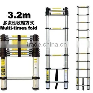 3.2m Telescopic Aluminium Ladder With 11 Steps thumbnail-1