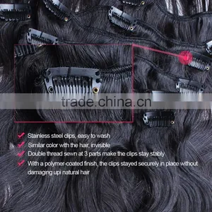 Brazilian Remy Hair Clip in Hair Extension Brazilian Hair Extension Quality Choice thumbnail-2