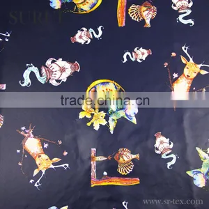 Navy Blue Cotton Printing Shirts Fabric thumbnail-1