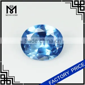 Messi Gems Fashionable Oval Cut 10 x 12 108# Blue Synthetic Spinel thumbnail-1