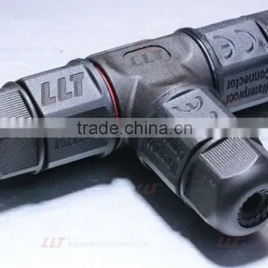 2 Pin 3 Pin IP67 Solderless Screw Terminal Waterproof T Connector thumbnail-1