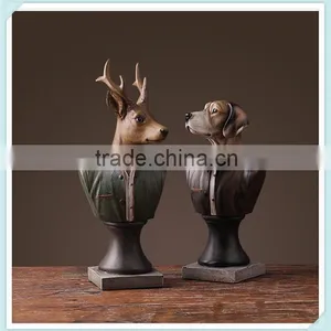 Resin Hand Carving Animal Statue Resin Animal Statue for Home Decoration thumbnail-2