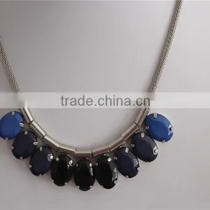White Gold Plated Necklace, High Quality Crystal Pendant Necklace thumbnail-5