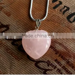 All Kinds Wholesale Heart Shape Crystal Gemstone Pendant Gemstone Jewelry thumbnail-2