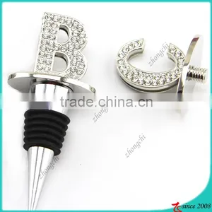 Crystal Letter Wine Stopper Decoration For Wine (WS) thumbnail-1