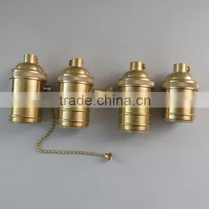 Vintage Edison E26 E27 Socket Ceiling Lamp Holder Brass Bulb Base 220V/110V thumbnail-5