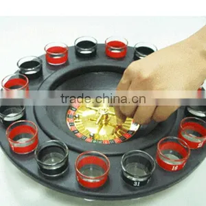 Shot Glass Roulette Drinking Game Set , Russian Turntable Wine Set , Holiday Drinking Game thumbnail-6