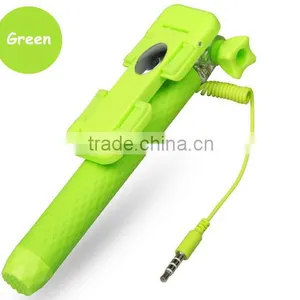 3.5MM Audio Cable Take Pole Selfie Stick - Self-portrait Monopod With Cell Phone Clamp - Extendable Selfie Stick Monopad thumbnail-1