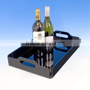 Manufacture Customized Stackable Colorful Acrylic Luxury Serving Tray Wholesale Price, High Quality thumbnail-1