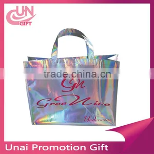 Beautiful Rainbow Bling Bling Color Recyclable Sewing Non Woven Shopping Bag , Recycle Cloth Bag , Non-woven Bag thumbnail-1