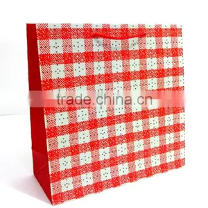 Paper Shopping Gift Bag Checked Printing thumbnail-2