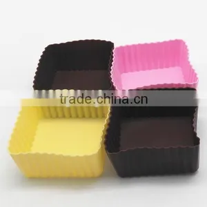 High Quality Long Time Used Square Silicone Muffin Cup Cake Mold thumbnail-1