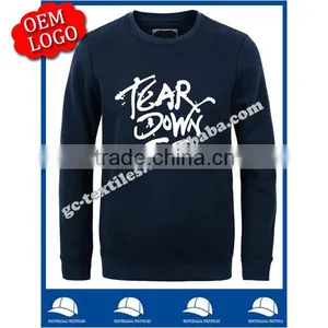 Men's Printed Round Neck Fleece Sweater Supplier thumbnail-1