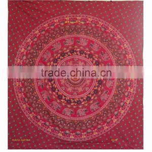 Indian Elephant Mandala Dorm Tapestry Hippie Wall Hanging Throw Cotton Bedspread Yoga Rajasthan Jaipur thumbnail-3