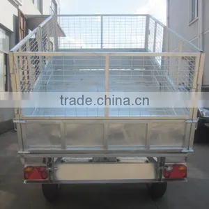 Hot Dipped Galvanized Hydraulic Tipper Box Trailer With 600mm Cage thumbnail-4