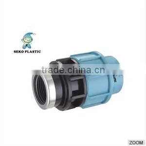Seko Factory PP Compression Quick Pipe Fitting Female Adaptor/PP Compression Fitting Female Thread Adaptor thumbnail-1