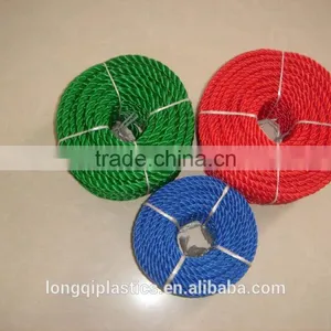 6mm Yellow,blue ,white ,red ,green Color 15 Meters 1/4 Nylon, pe , Polypropylene Rope Clothesline Rope thumbnail-6