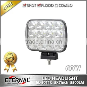 60W 5x7in Led Headlight Replacement Bulb Kit H6014 H6052 H6054 Lamp for Jeep Mazda Honda Mitsubishi Hyundai thumbnail-1