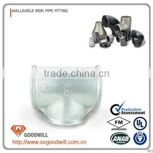 Galvanized Malleable Iron Equal Diameter Tee Water Pipe Joint Plumbing Pipe Fitting thumbnail-6