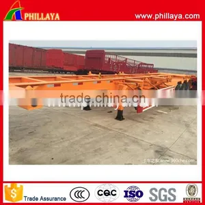 2017 Top Sale 3 Axle 40ft 20ft 45ft Skeleton Flatbed Container Trailer for Sale thumbnail-2