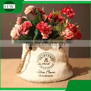 Printemps Creative Countryside Simulation Pocket Handbag Fancy Decoration Vase With Rope thumbnail-2