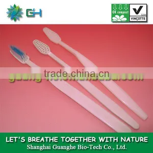 100% Compostable PLA Eco-friendly Disposable Toothbrush thumbnail-1