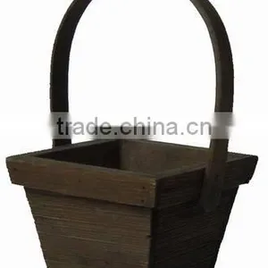 Wooden Flower Pot for Garden Decoration thumbnail-1