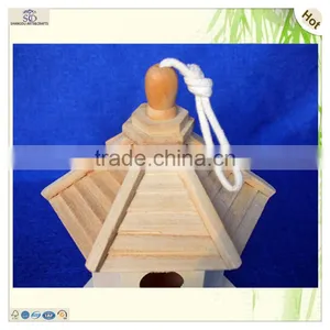 Handmade Oem Diy Paulownia Wood Cage Nest Birdhouses thumbnail-4