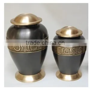 Brass Handmade Beautiful Designer Cremation Engraved Urns thumbnail-1