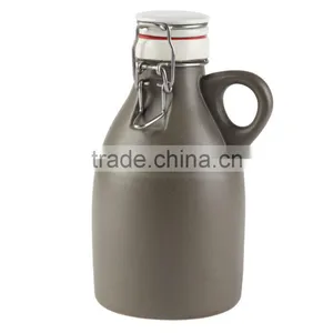 Wholesale Ceramic Black Growlers 64oz, Ceramic Beer Growler thumbnail-4