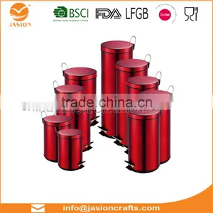 20 Litre Red Glossy Metallic Pedal Bin With Inner Bucket Recycle Garbage Can Trash Waste Eco Kitchen Dustbin thumbnail-5