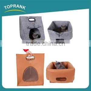 New Design 3 In1 Warm Soft Cat House Dog Bed Felt Cloth Collapsible Portable Pet Carrier thumbnail-2
