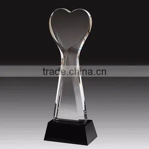 Custom Craft Gifts Blank k9 Heart Crystal Awards thumbnail-3